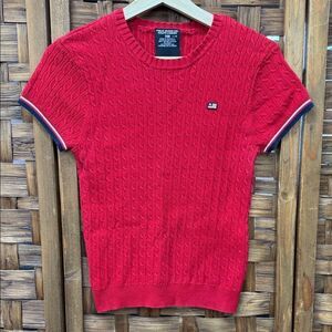 Vintage Red Polo Ralph Lauren Short Sleeve Sweater